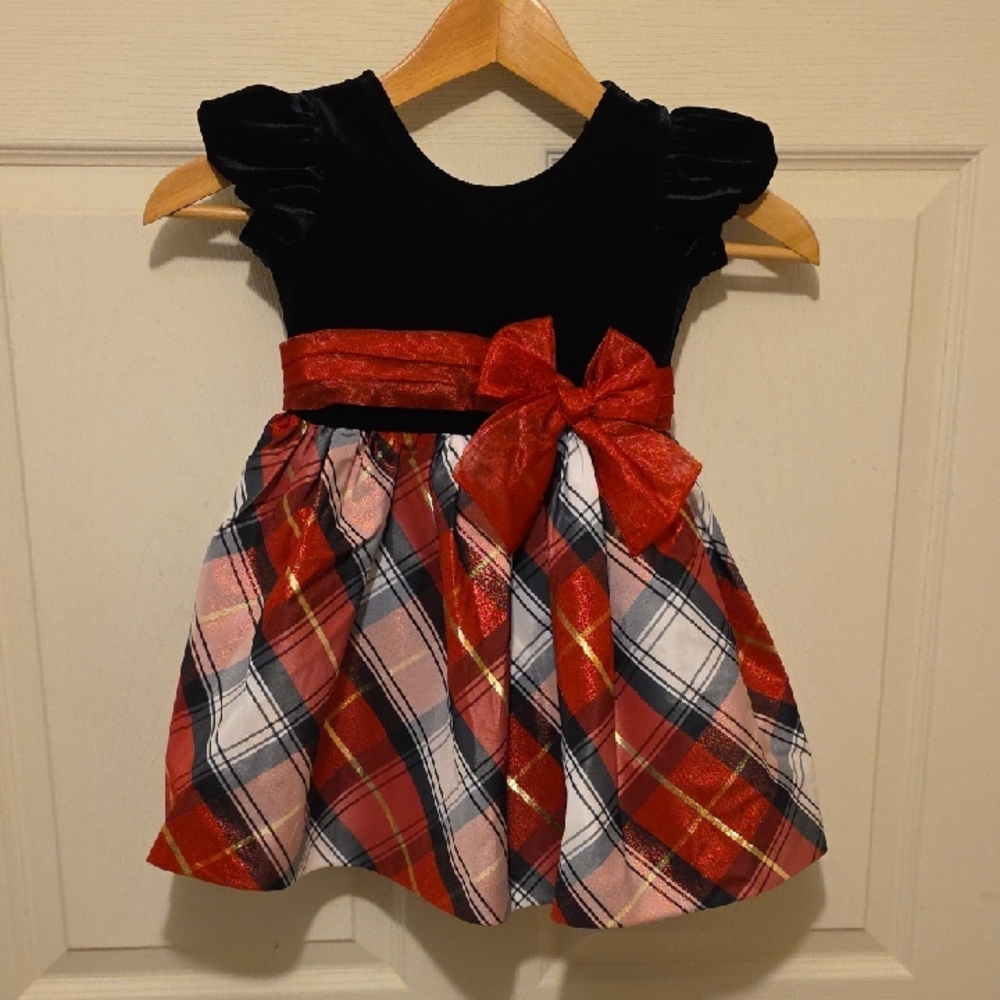 Bonnie Jean Black Velvet Dress